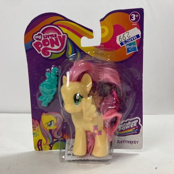 My Little Pony G4 Fluttershy Rainbow Power Brushable Neon MLP Hasbro Figure - Picture 1 of 6